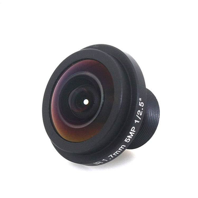 High Definition  F2.0 Fisheye CCTV Lens 5MP 1.7MM M12*0.5 Mount 1/2.5 Optical
